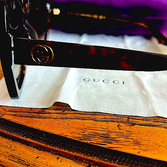 ❌❌REDUCED NWTGUCCITortoiseSquareSunglassesLOGO&BEE🐝Case&Cloth&COA.In Trend❤️ - Picture 3 of 11